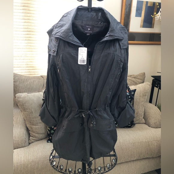 🧥 Black Anorak Detachable Hooded Jacket. - Picture 5 of 9